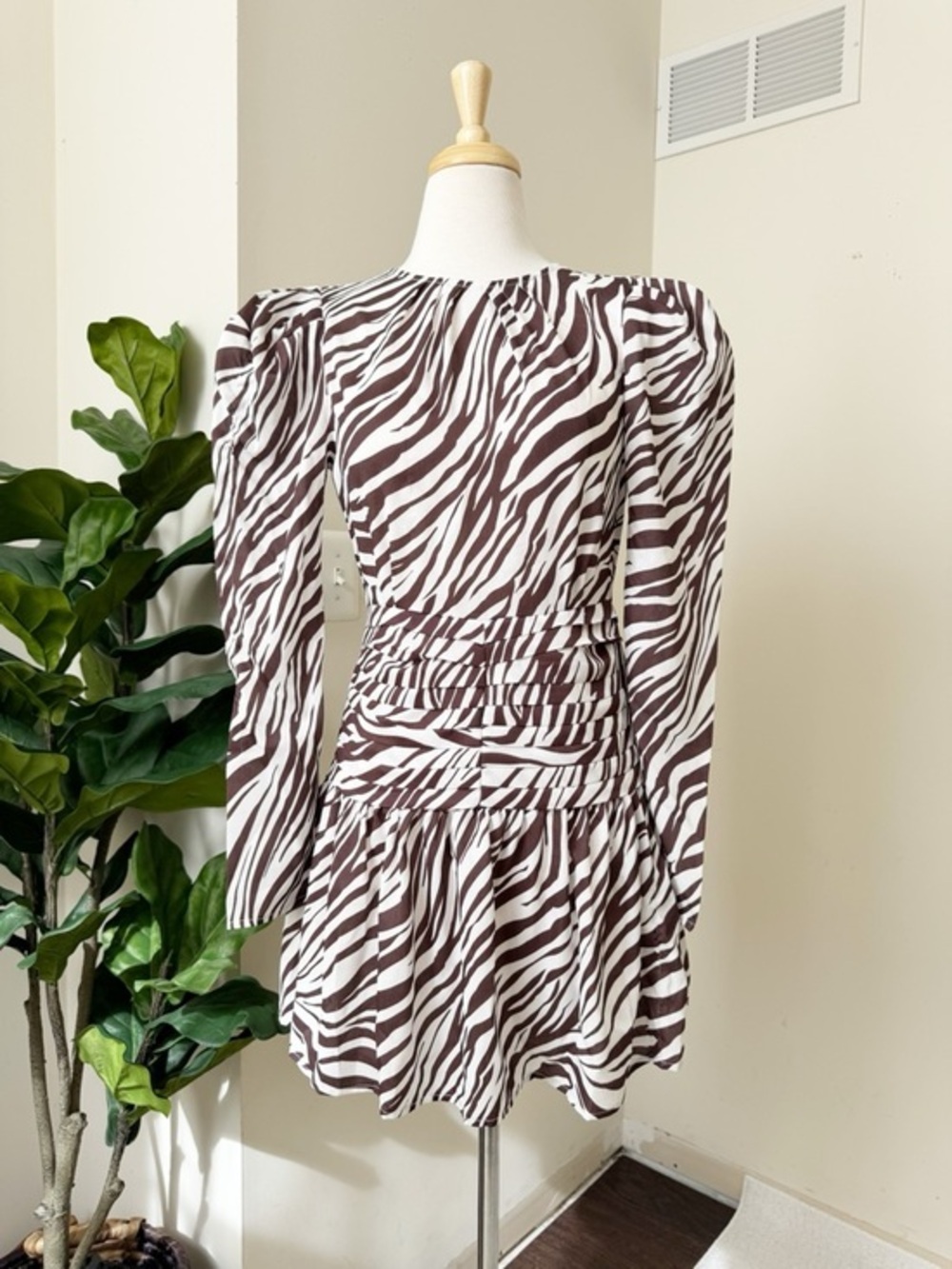 Zebra Print Mini Dress
